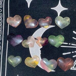Random pick Fluorite Hearts listing is for 2pcs 2/18